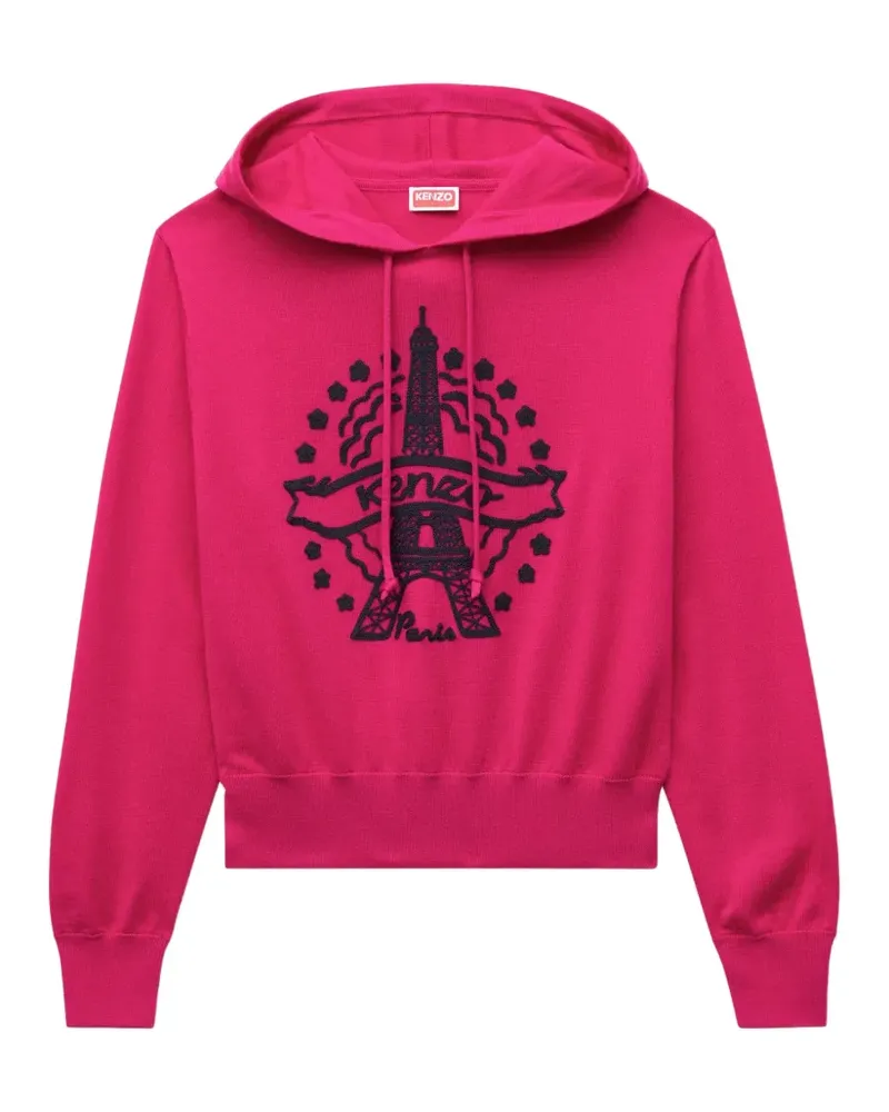 Kenzo Eiffel Tower Hoodie - Rosa Rosa