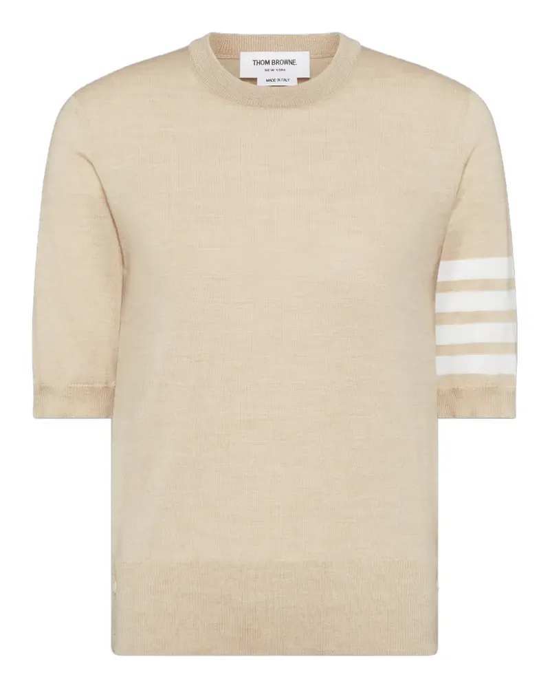 Thom Browne T-Shirt aus feiner Merinowolle - Nude Nude