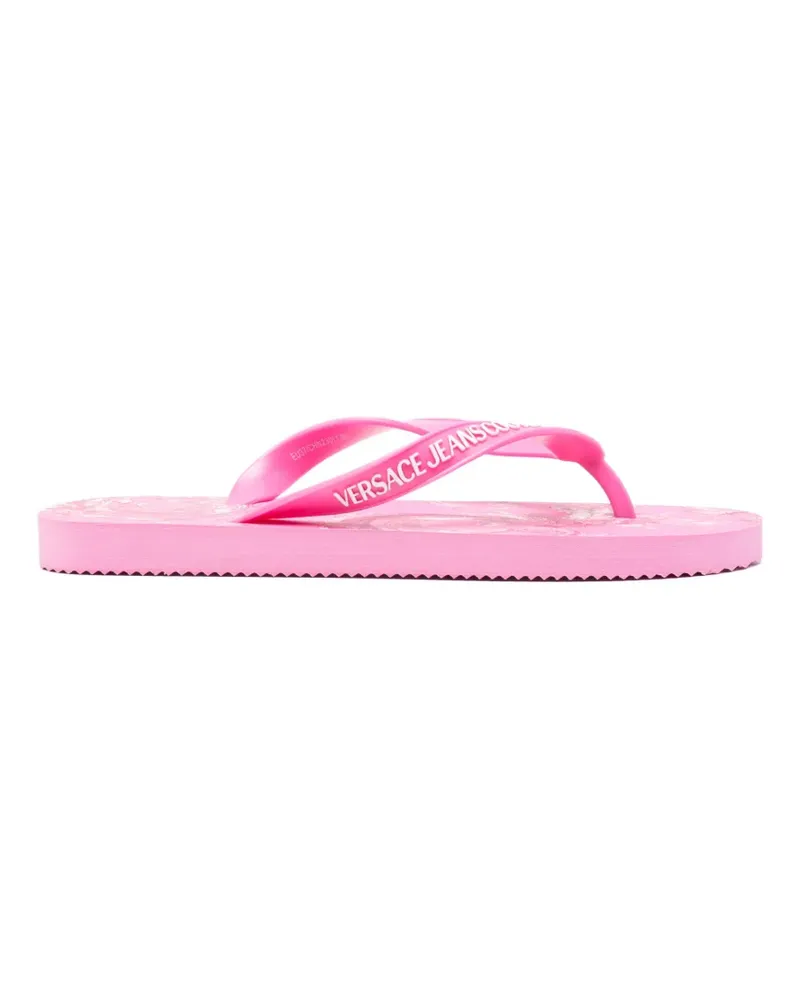 Versace Jeans Flip-Flops mit Blumen-Print - Rosa Rosa