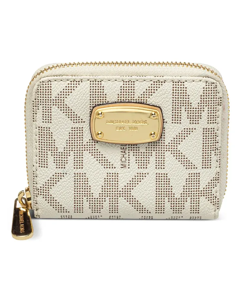 Michael Kors Pre-owned Portemonnaie mit Logo-Schild - Weiß Weiß