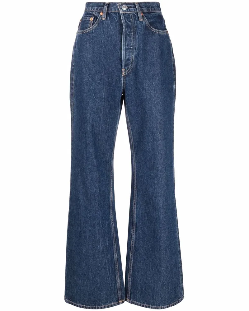 RE/DONE Bootcut-Jeans mit hohem Bund - Blau Blau