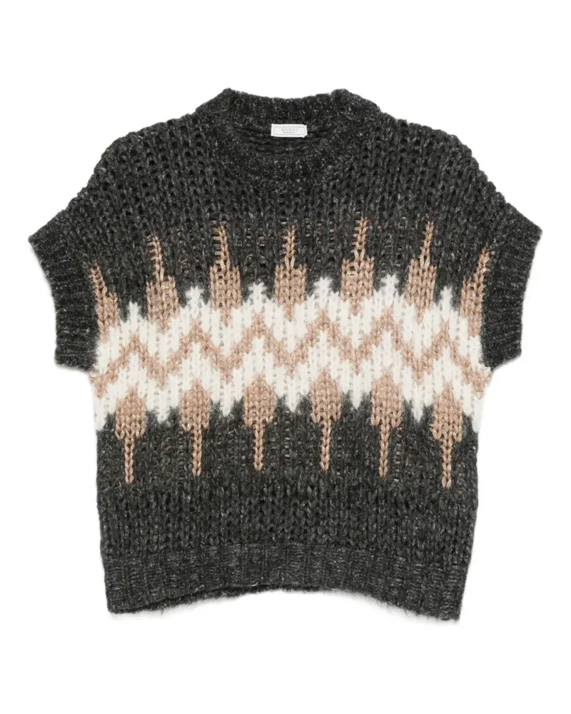 Peserico Pullover mit geometrischem Muster - Grau Grau