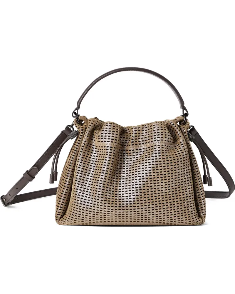 Brunello Cucinelli Kleiner Sparkling Monili-Tote Bag - Braun Braun
