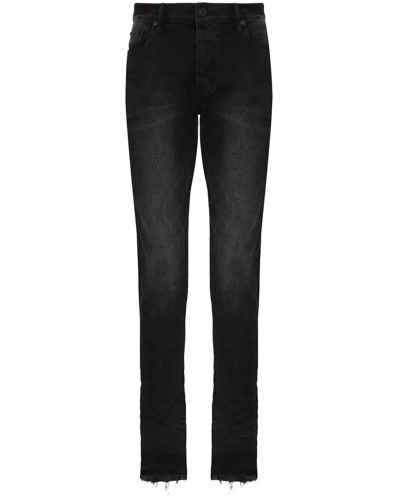 PURPLE BRAND Ausgeblichene Skinny-Jeans Schwarz