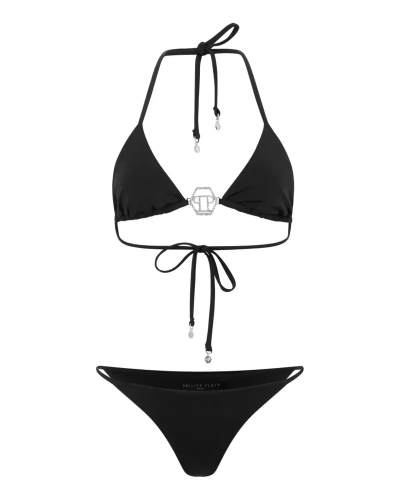 Philipp Plein Hexagon logo-plaque bikini - Schwarz Schwarz