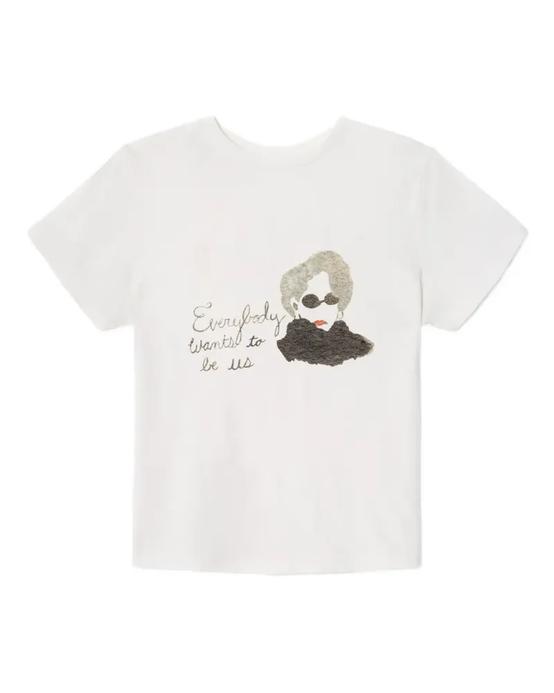 RE/DONE Classic Everybody graphic-print T-shirt - Weiß Weiß
