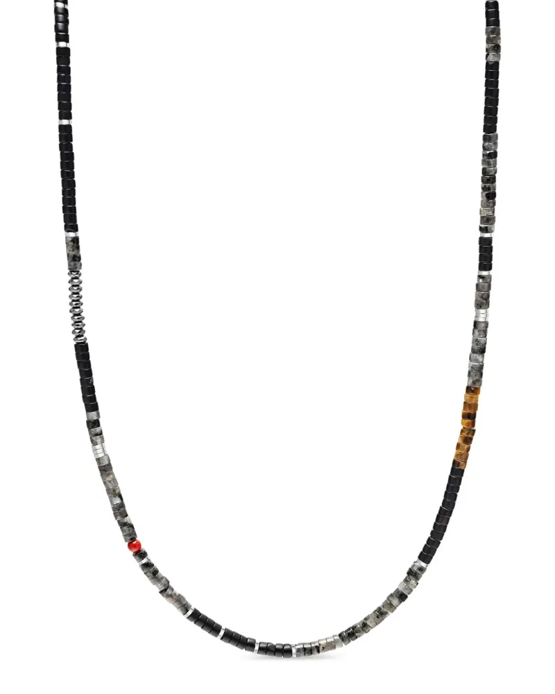 Nialaya Halskette mit mehreren Steinen - Schwarz Schwarz