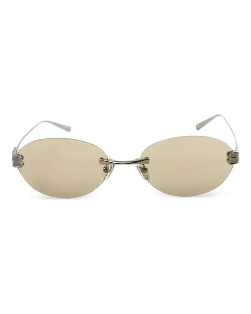 Balenciaga Gossip Sonnenbrille mit ovalem Gestell - Silber Silber