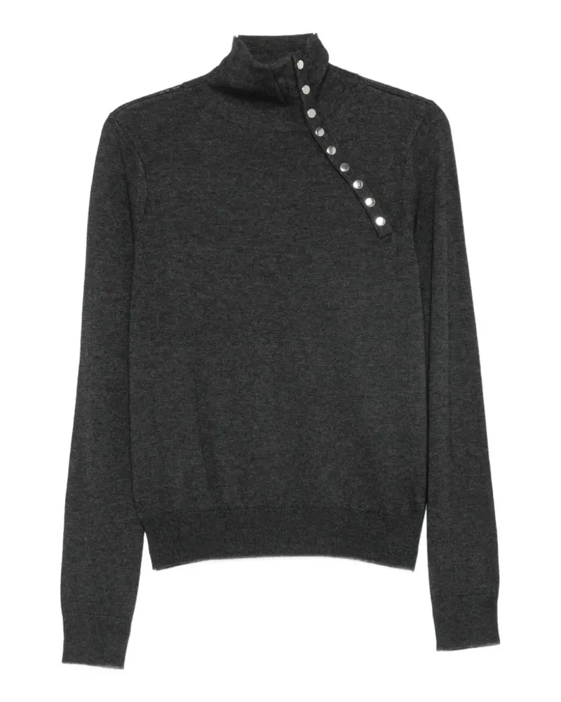 Isabel Marant Jovienne Pullover mit Stehkragen und Knopfverschluss - Grau Grau
