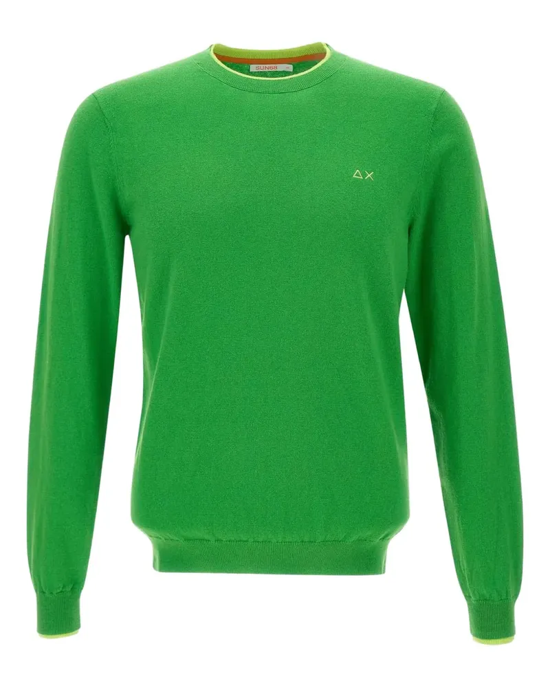 Sun68 embroidered crew-neck sweater - Grün Grün