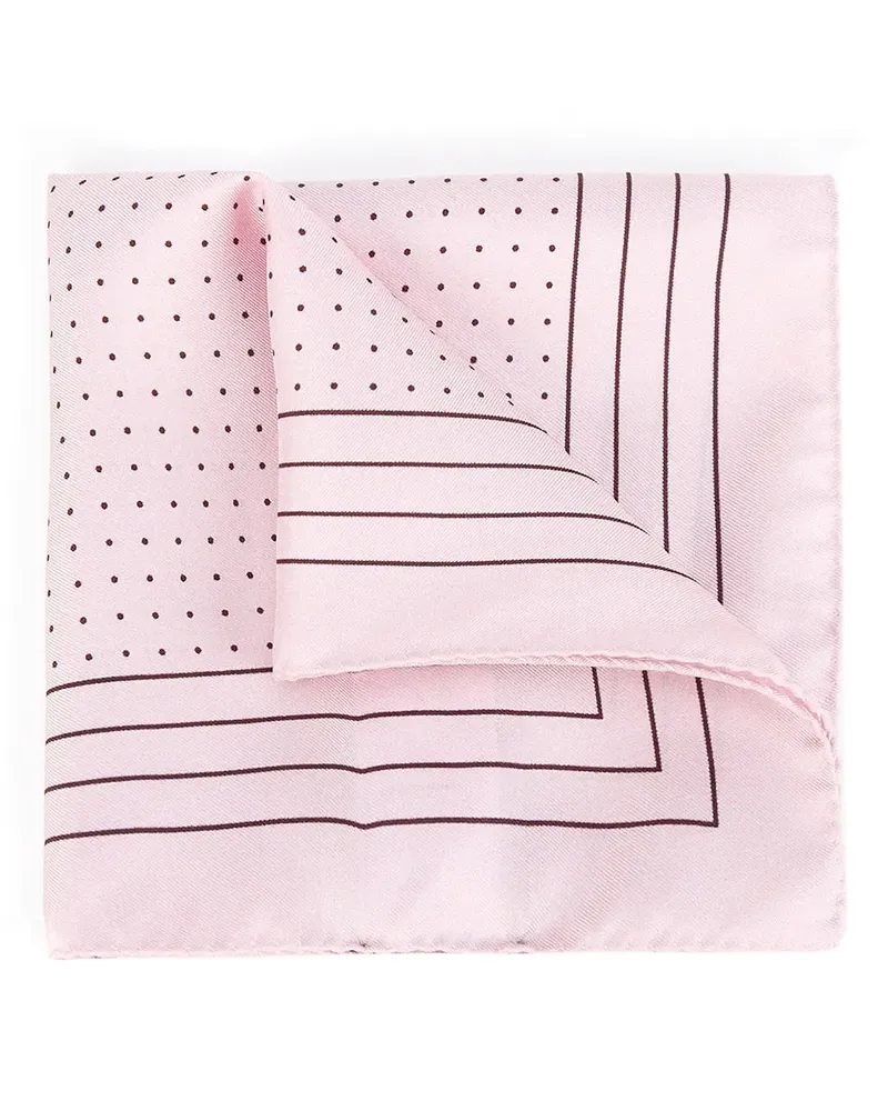 Dolce & Gabbana Einstecktuch aus Seide mit Polka Dots - Rosa Rosa