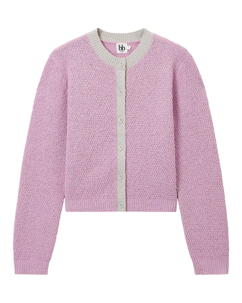 b+ab Cardigan mit Kontrastdetails - Rosa Rosa