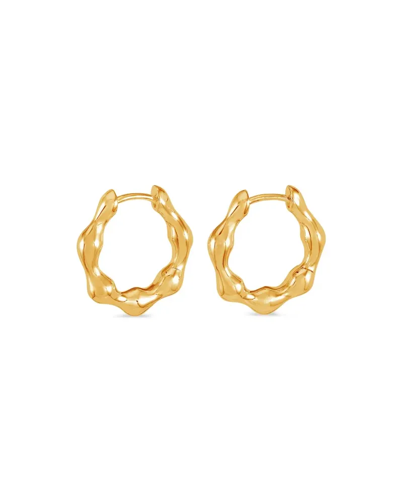 Dower & Hall Huggie Creolen mit Scharnier - Gold Gold