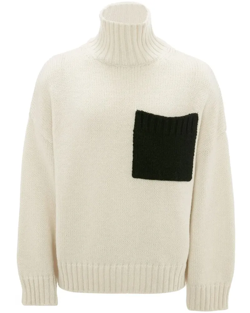 J.W.Anderson Rollkragenpullover mit aufgesetzter Tasche - Nude Nude