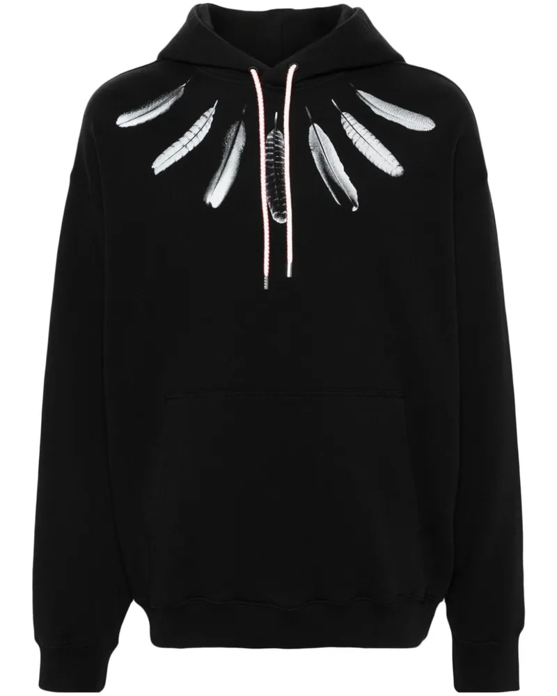 Marcelo Burlon | County of Milan Collar Feathers Hoodie Schwarz