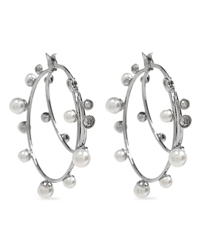 Tory Burch Creolen mit Perle - Silber Silber