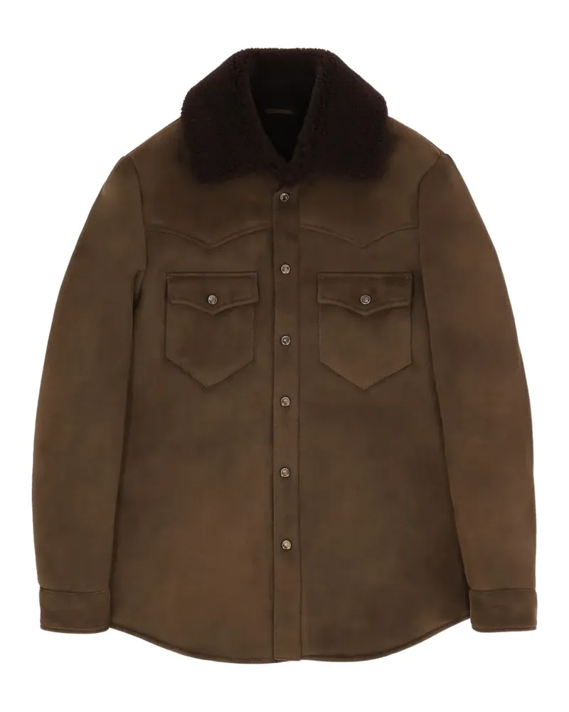 Fortela Ranch shearling-collar jacket - Braun Braun
