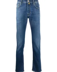 Jacob Cohën Straight-Leg-Jeans mit Kontrastnähten Blau