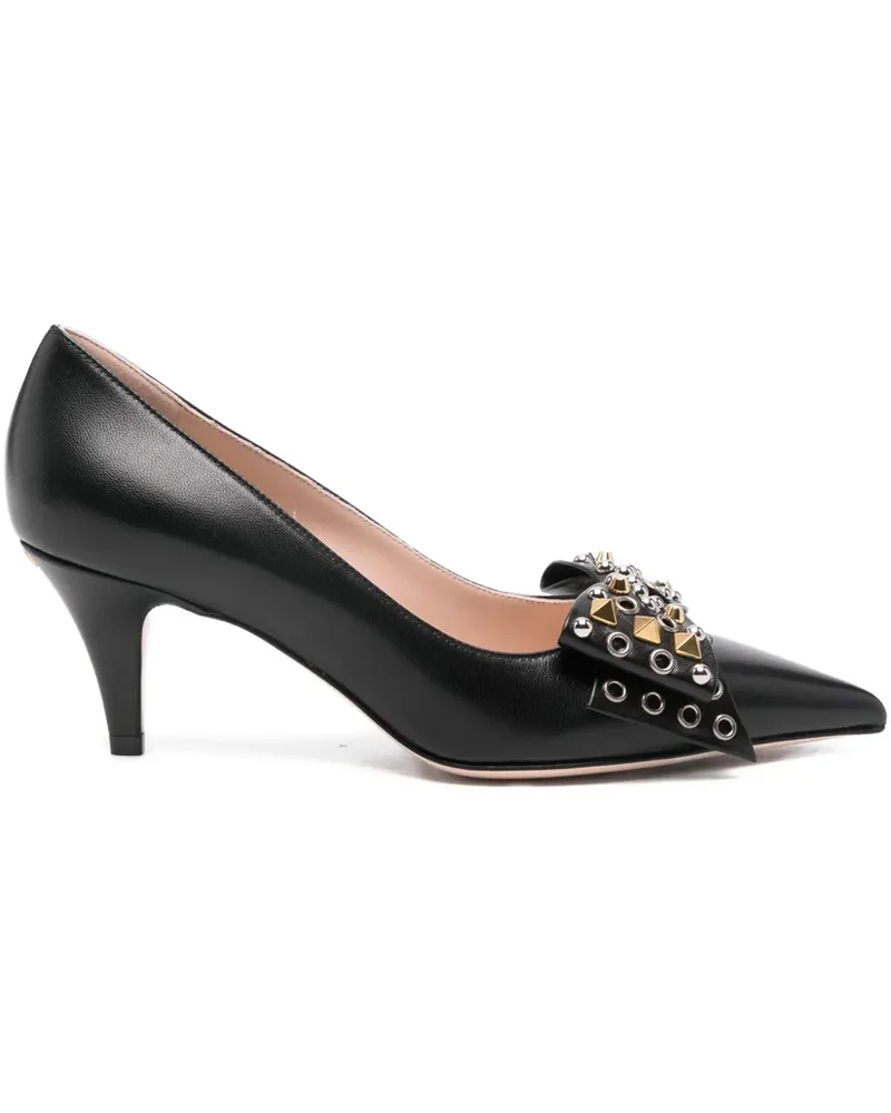 Valentino Garavani Nieten-Pumps mit Schleifendetail - Schwarz Schwarz
