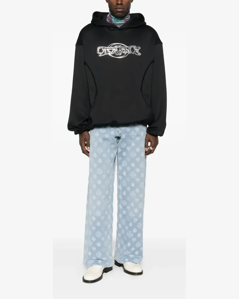 Casablanca Paris Jeans mit Monogrammmuster - Blau Blau