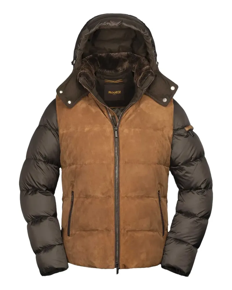 MOORER Gefütterte Wildlederjacke - Braun Braun