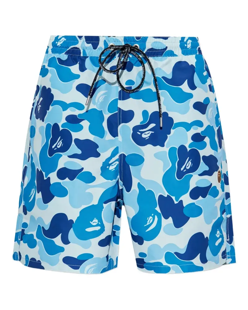 BAPE Shorts mit Camouflagemuster - Blau Blau