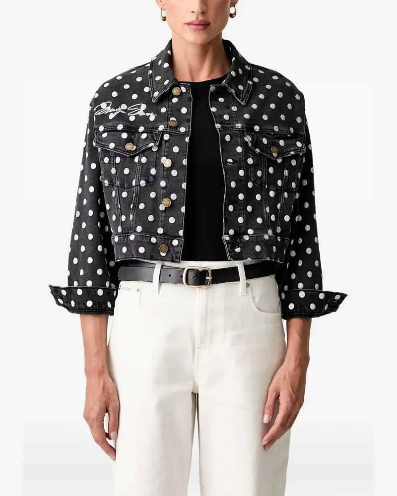 Guess dot cropped jacket - Schwarz Schwarz