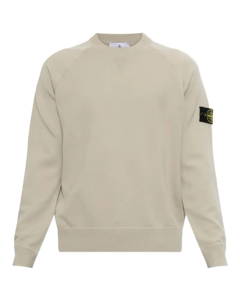 Stone Island logo-patch raglan-sleeve sweater - Nude Nude