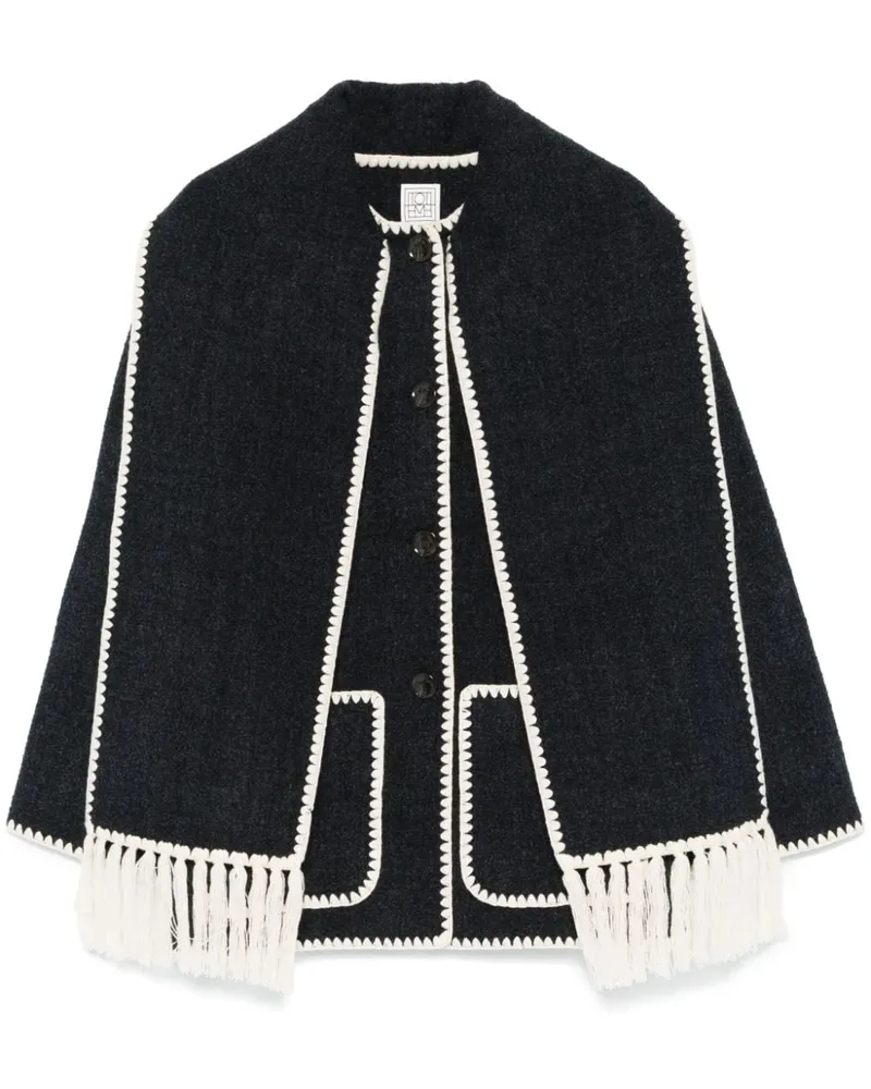 Totême Jacke mit appliziertem Schal - Grau Grau