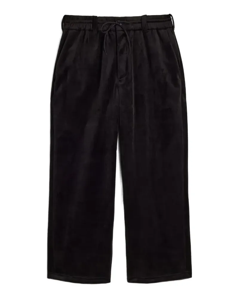 Y-3 logo-embroidered track trousers - Schwarz Schwarz