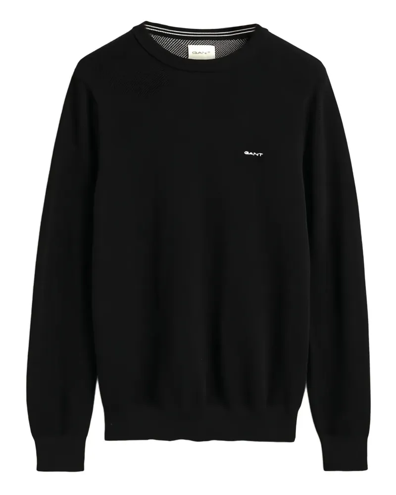 Gant Texturierter Pullover - Schwarz Schwarz