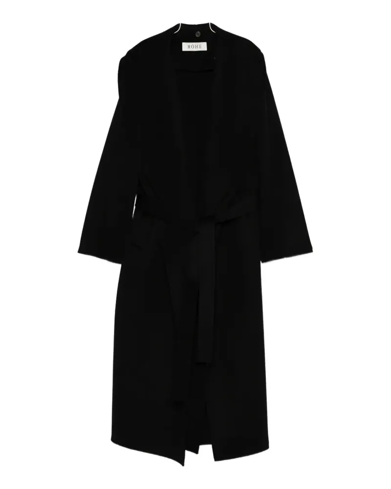 Róhe signature scarf coat - Schwarz Schwarz