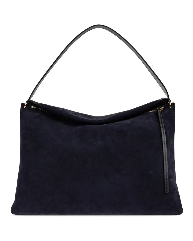 WANDLER Penelope suede tote bag - Blau Blau