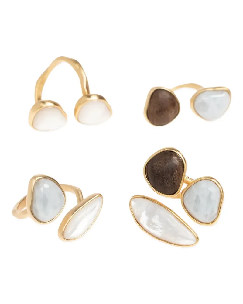 Cult Gaia Ina stone detail ring - Gold Gold