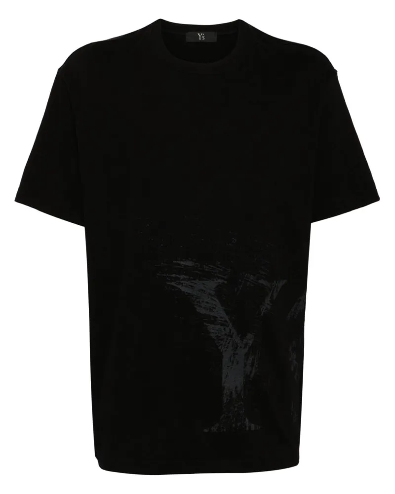 Yohji Yamamoto T-Shirt mit grafischem Print Schwarz