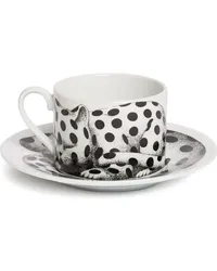 Fornasetti High Fidelity Teetasse mit Katze Weiß