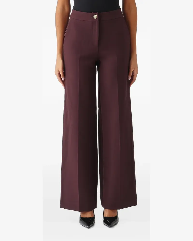 NENETTE Ephemeral wide-leg tailored trousers - Rot Rot