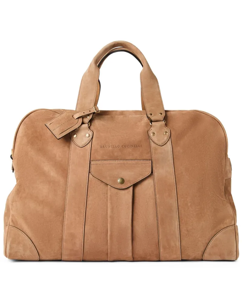 Brunello Cucinelli Reisetasche aus Leder - Braun Braun
