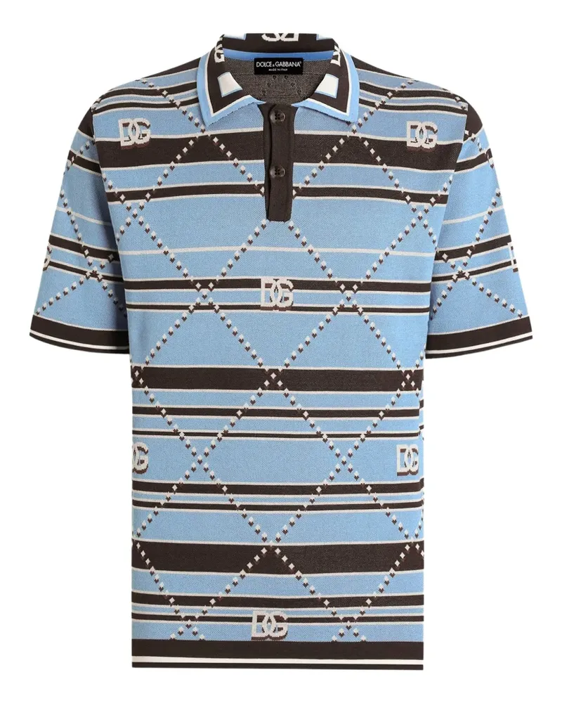 Dolce & Gabbana Klassisches Poloshirt - Blau Blau