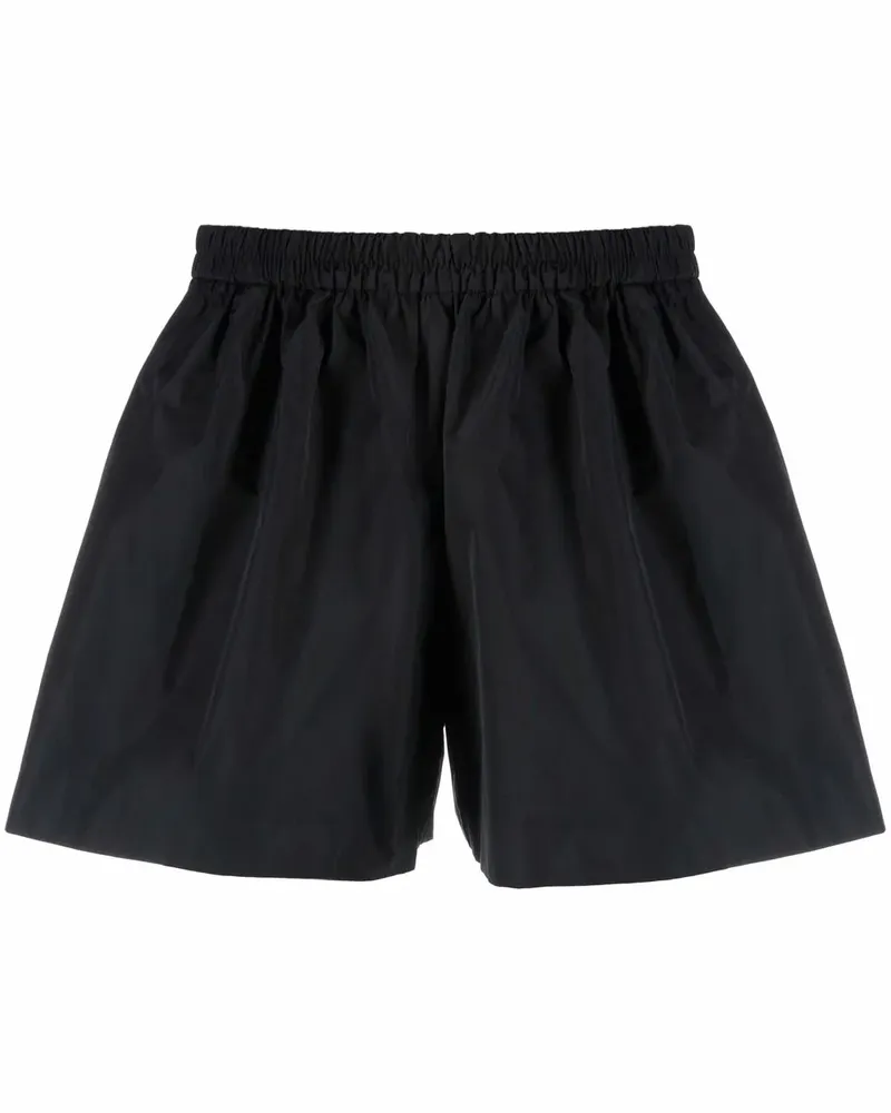 RED Valentino Ausgestellte Shorts mit Falten - Schwarz Schwarz
