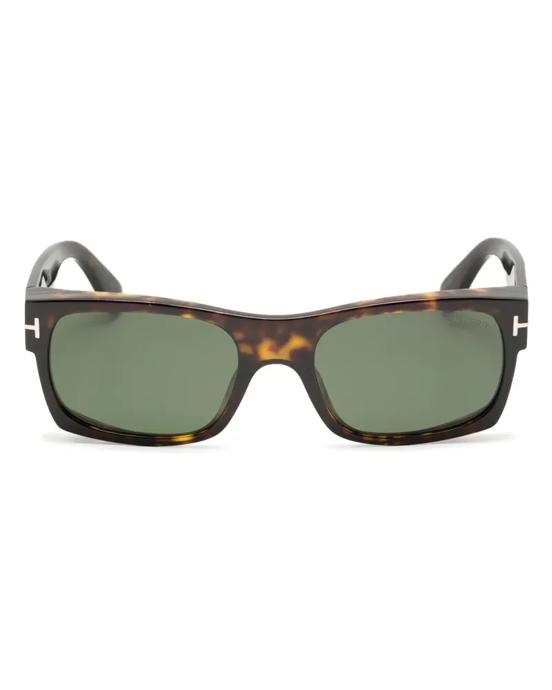 Tom Ford Sonnenbrille mit eckigem Gestell - Braun Braun