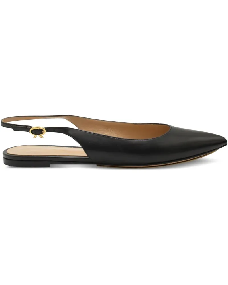 Gianvito Rossi Flache Slingback-Pumps - Schwarz Schwarz