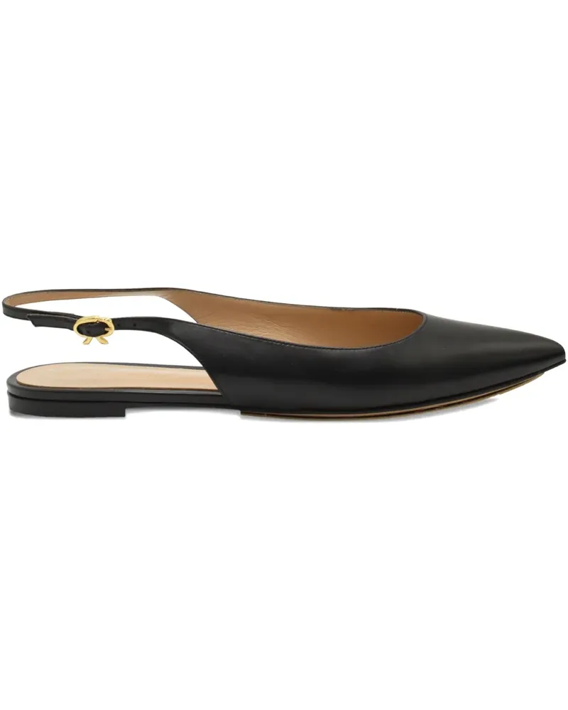 Gianvito Rossi slingback flat pumps - Schwarz Schwarz