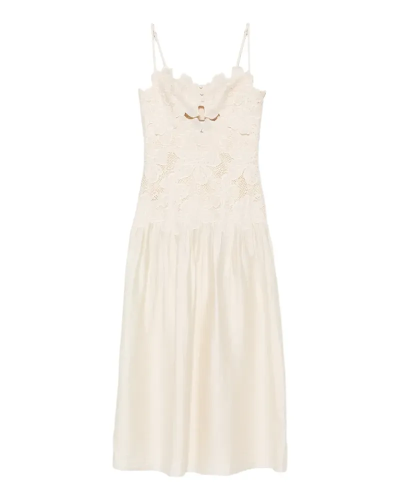Sandro cut-out midi dress - Nude Nude