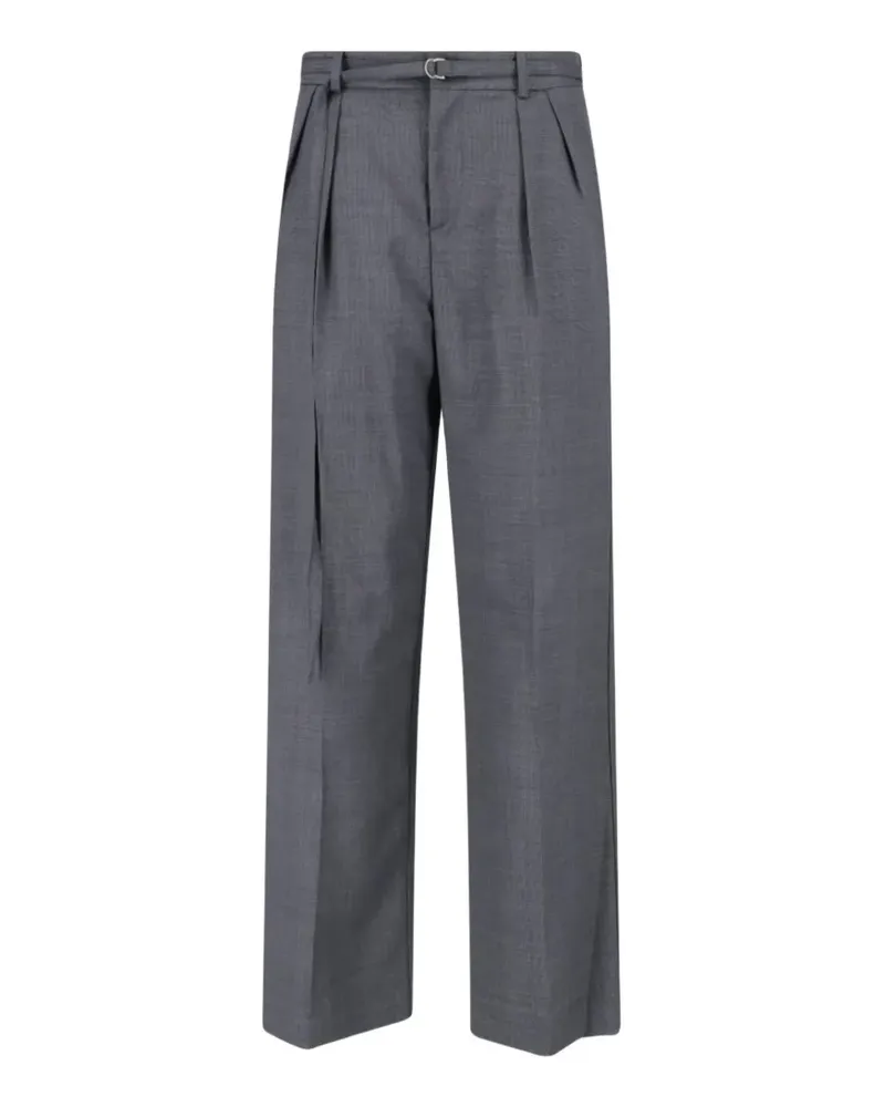 Eudon Choi belted pleated trousers - Grau Grau