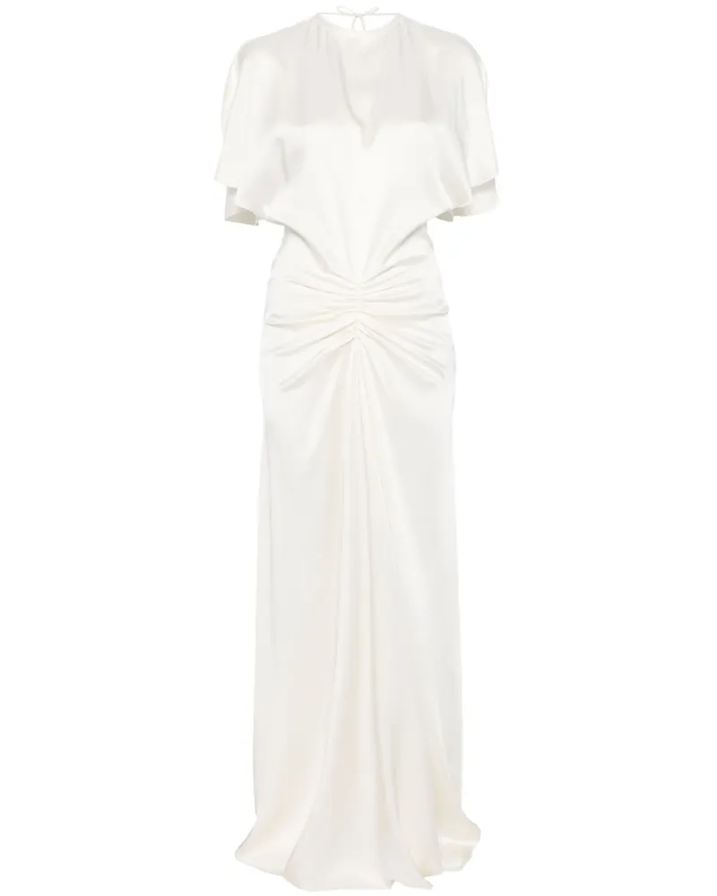 Victoria Beckham Bodenlanges Kleid mit geraffter Taille - Nude Nude