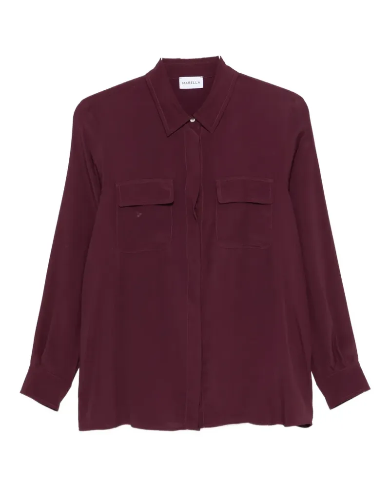 MARELLA Mllfestoso1 button-up chest-pocket shirt - Rot Rot