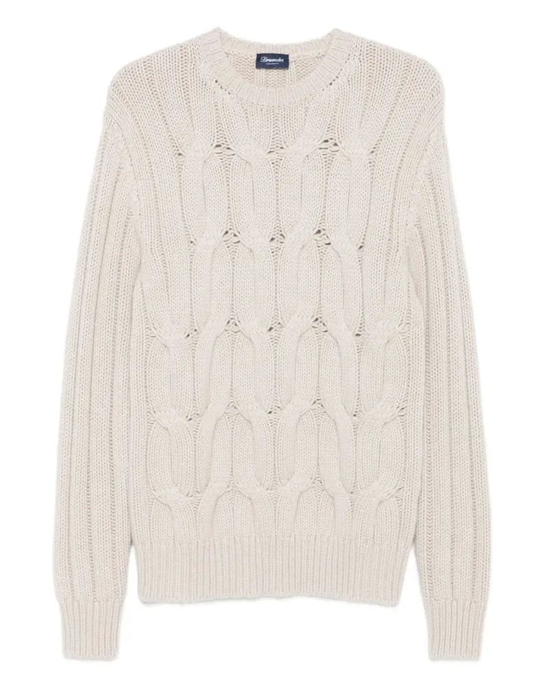 Drumohr  Pullover mit Zopfmuster - Nude Nude