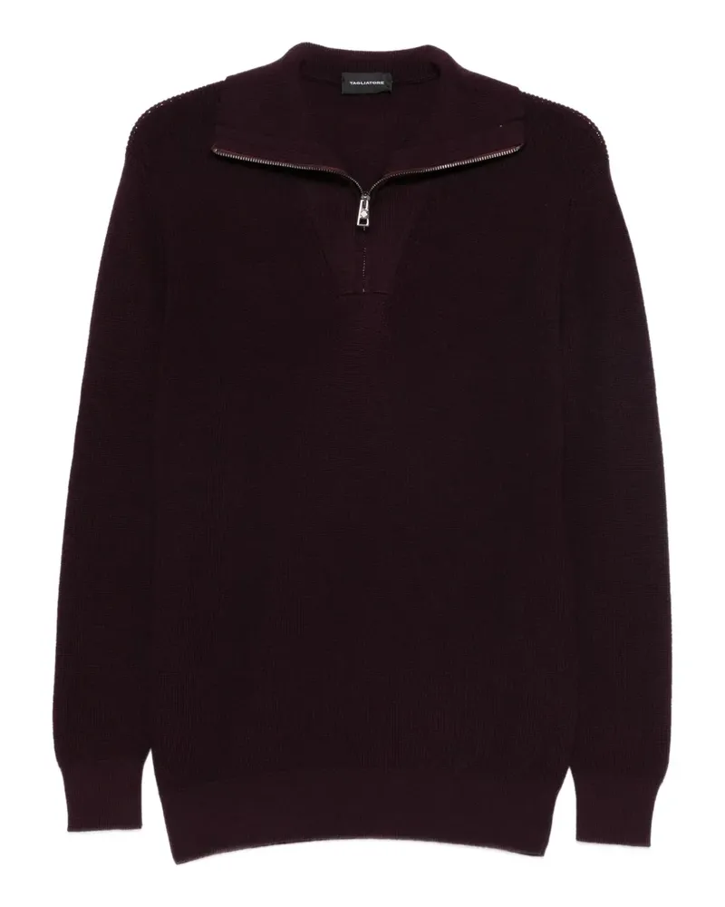 Tagliatore Pullover mit Reißverschluss - Rot Rot