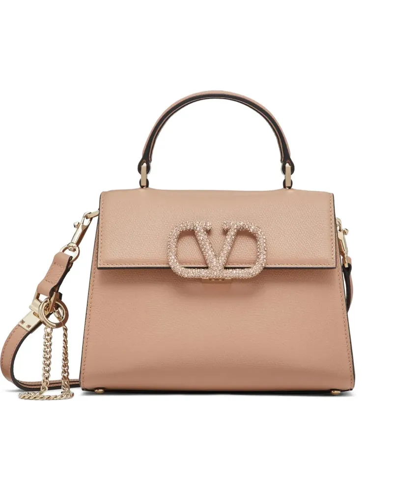Valentino Garavani Kleine Vsling Handtasche mit Juwelenstickerei - Nude Nude